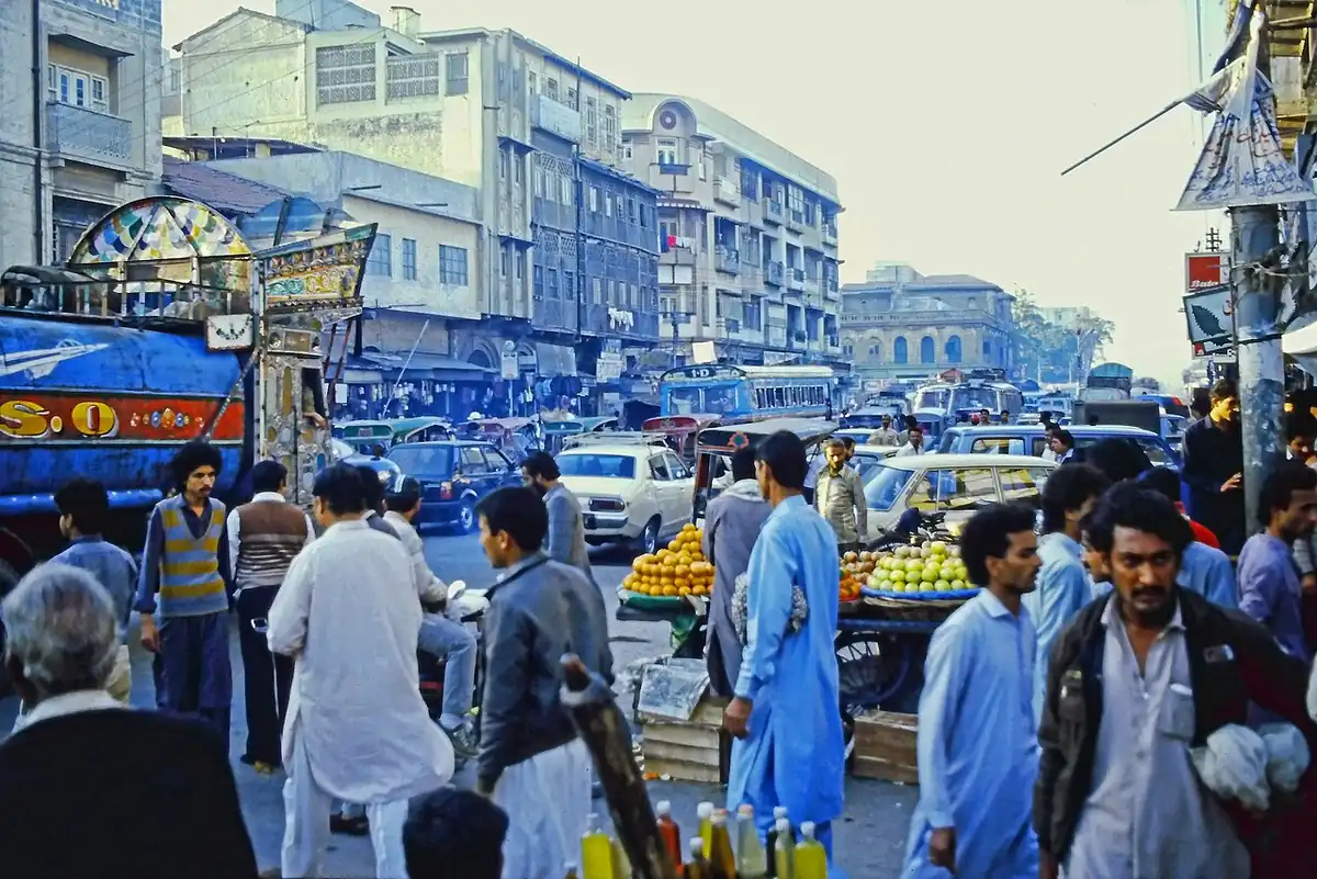 Karachi city traffic